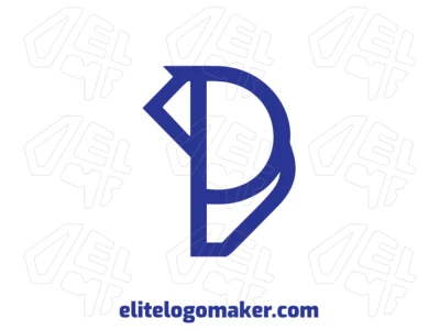The letter "P" in blue with a minimalist style creates a cool and modern logo design that stands out.