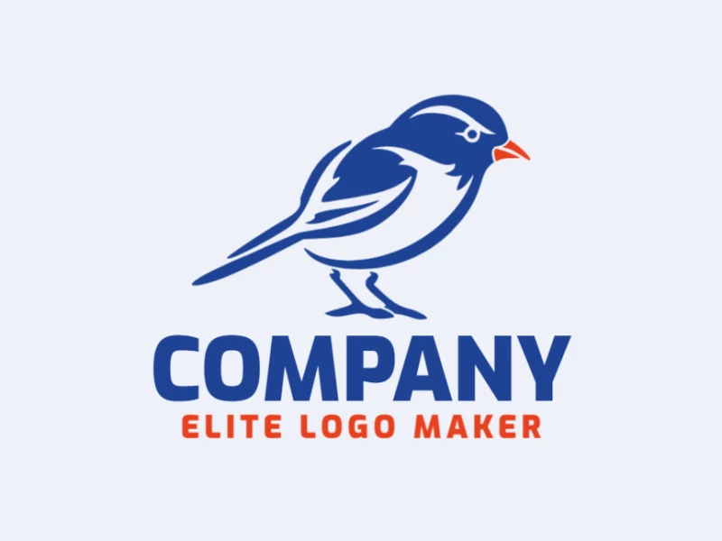 A sleek, simple bluebird logo takes flight.