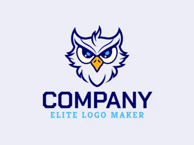 An abstract and captivating logo featuring a bluebird, exuding a sense of freedom and creativity with its vibrant blue and yellow tones.