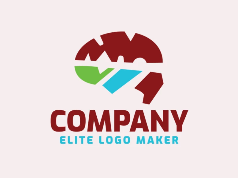 Modern logo design in the shape of a brain with professional design and minimalist style. Ideal for different types of company.