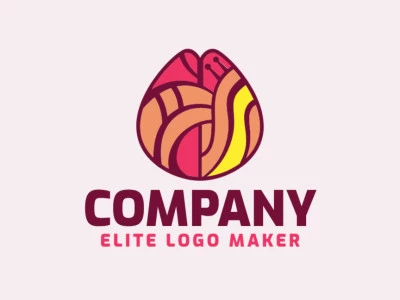 Ideal logo for different businesses in the shape of a brain combined with a snail with creative design and abstract style.