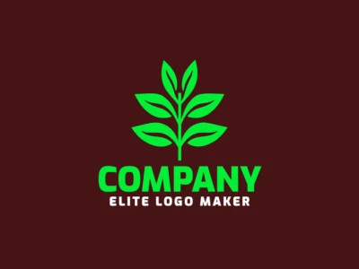 Create a memorable logo for your business in the shape of branch of leaves with abstract style and creative design.