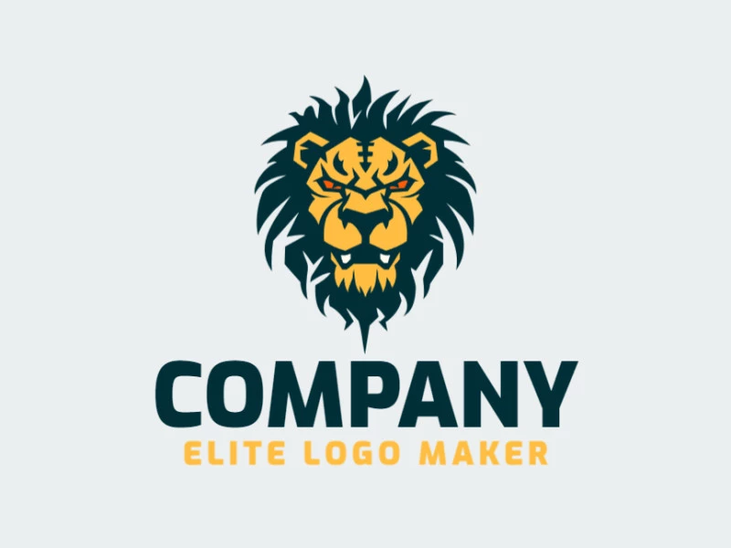 An illustrative logo showcasing a brave lion, embodying courage and determination with vibrant hues.