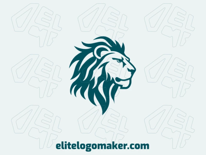 A noticeable and original abstract logo featuring a brave lion head, delivering a bold and good design with artistic appeal.