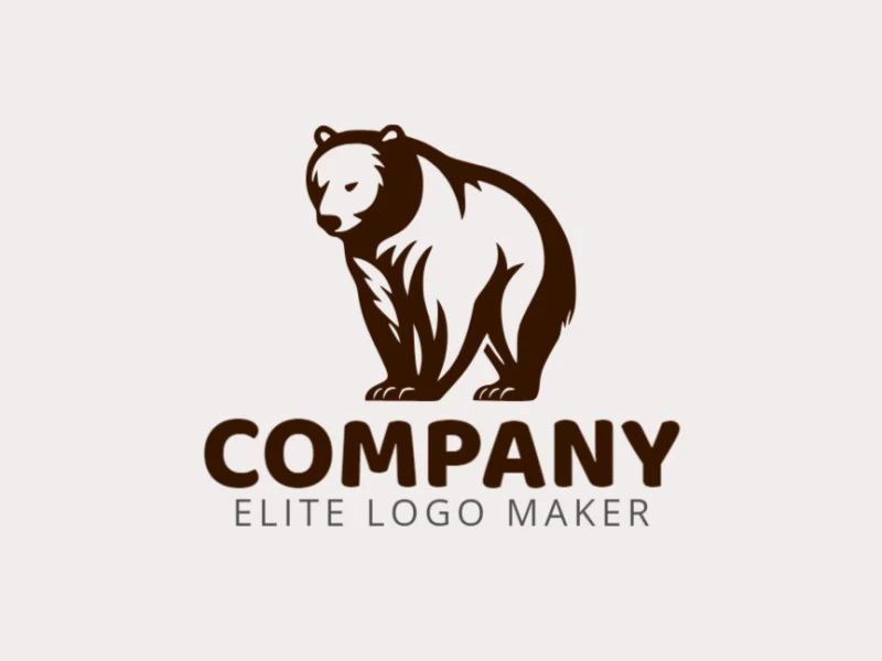 A simple logo of a brown bear, crafted with warm shades of brown. Ideal for companies creating a strong bond with nature and outdoor pursuits.