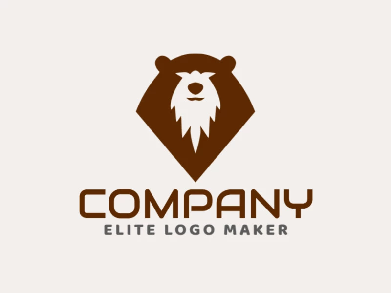 An emblematic logo featuring a majestic brown bear in dignified dark brown, symbolizing strength and grandeur.