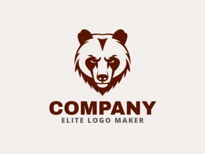 A captivating animal logo featuring a majestic brown bear, symbolizing strength and nature's beauty.