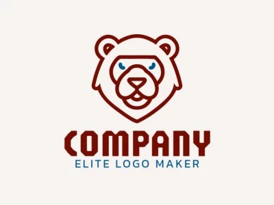 An attractive minimalist illustration of a brown bear head, perfect for a creative and engaging company.