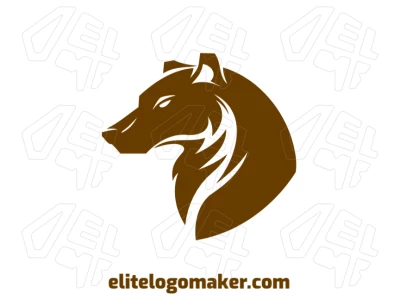 Good abstract logo featuring a brown bear head with refined lines and an artistic, modern design.