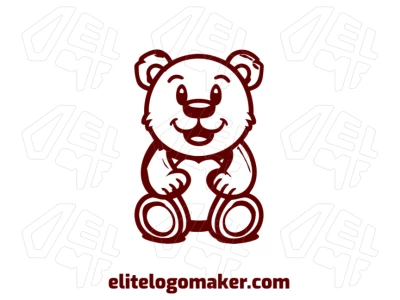 A brown bear with a creative design, combining bold elements for a flashy and eye-catching appearance.