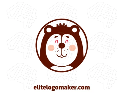 An interesting business logo featuring a brown bear design, symbolizing strength and reliability for a powerful brand identity.