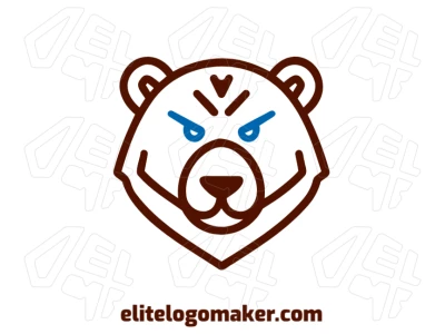 A prominent animal logo featuring a brown bear with a pleasant appearance, designed to make a bold and impactful statement for your brand.