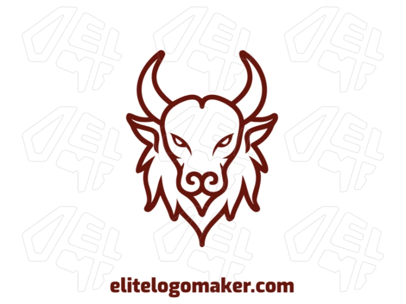 Brown Bull With Editable Design - Fast Logo Creator Creative logo in mascot style featuring a brown bull with an editable design, perfect for bold branding with fast customization.