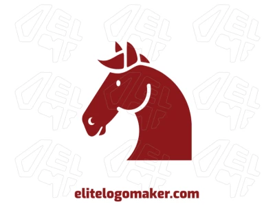 Flashy mascot design featuring a brown horse head with minimalist style, ideal for creating a quick and eye-catching logo.