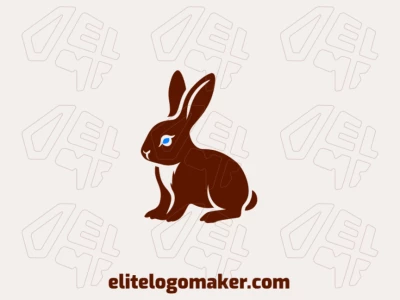 A creative mascot logo featuring a charming brown rabbit, designed with smooth lines and expressive details for a playful and memorable look.