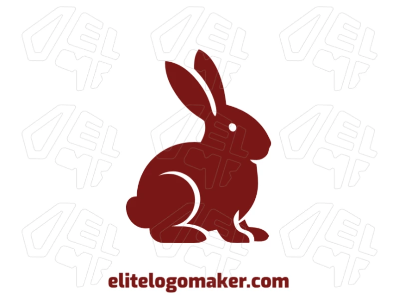 Brown Rabbit With Simple Design - Creative Logo Concept Company logo design featuring a brown rabbit with a simple look in animal style, ideal for a creative and friendly brand identity.