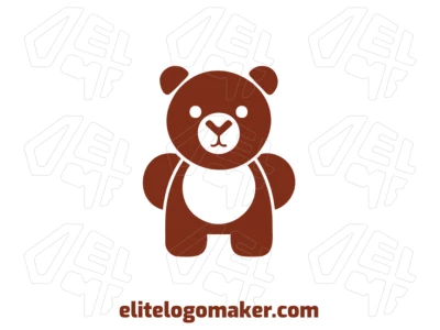 Creative logo design of a brown teddy bear in pictorial style, perfect for charming and memorable branding.