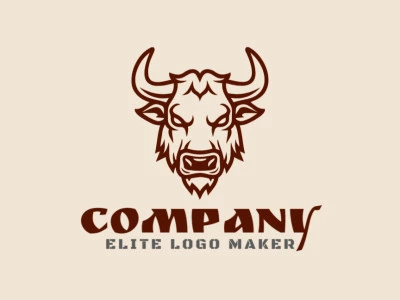 An abstract bull design, in vector format, exuding a flashy appeal, perfect for a distinctive logo.