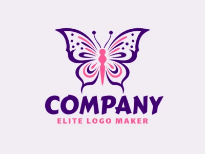 Modern logo in the shape of a butterfly with professional design and creative style.