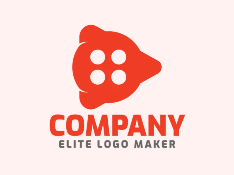 Create a logo for your company in the shape of a button combined with a play icon.