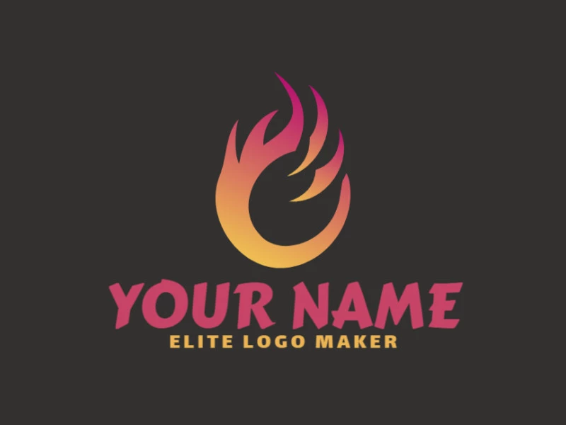 Logo design features an inspiring vector with the letter 'C' intertwined with dynamic flames.