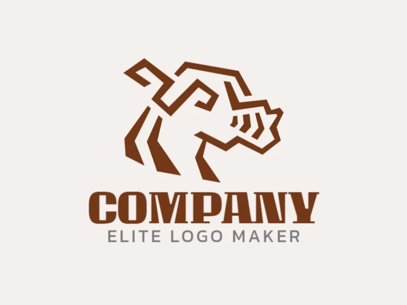 The logo consists of abstract shapes forming a camel head with an abstract style, the only color used is brown.