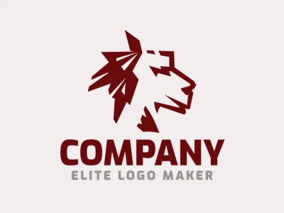 Vector logo in the shape of a camel head with an abstract design, the color used was brown.