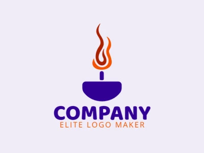 Create a memorable logo for your business in the shape of a candle with minimalist style and creative design.