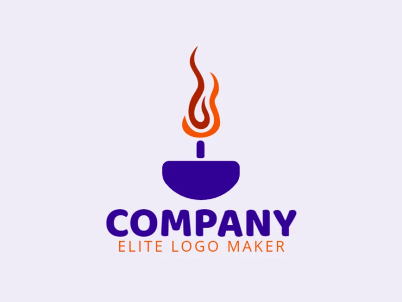 Create a memorable logo for your business in the shape of a candle with minimalist style and creative design.