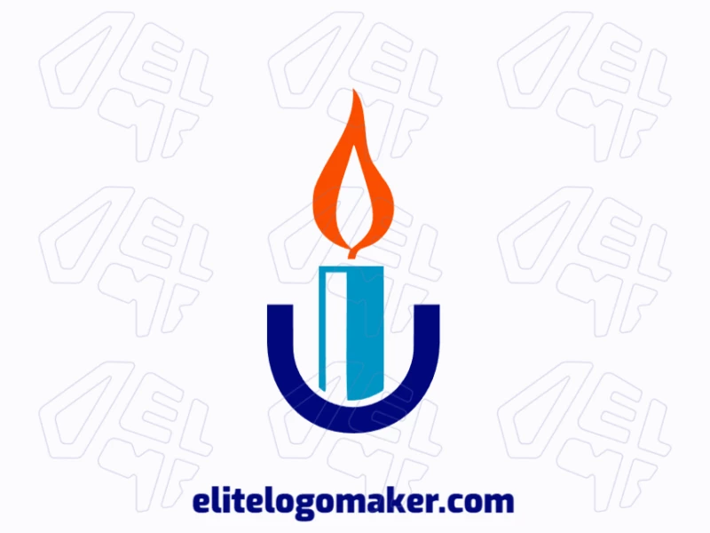 Modern logo in the shape of a candle with professional design and minimalist style.