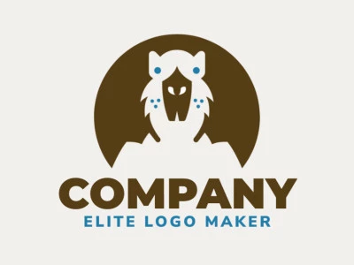 Circular logo with a refined design forming a capybara with blue and brown colors.