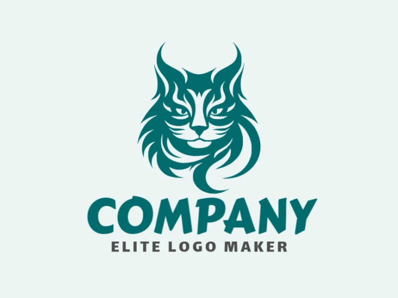 A green abstract cat logo, conveying agility and grace. Its sleek and modern design fits perfectly with brands aiming for a fresh image.