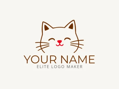 A simple representation of a cat's head, this logo captures the essence of feline grace with minimalistic design.