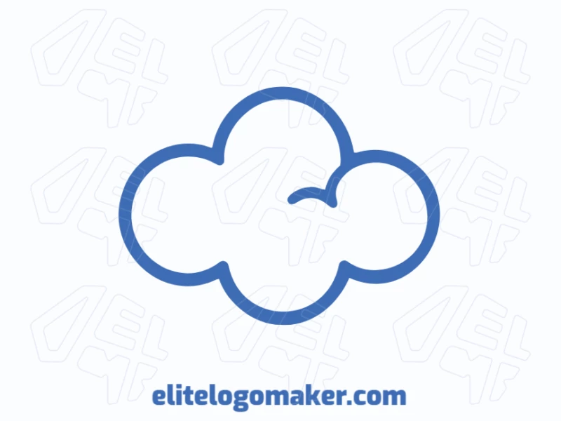 Create your online logo in the shape of a cloud with customizable colors and a minimalist style.