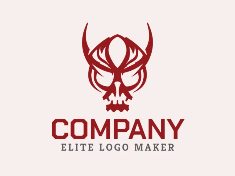 Modern logo in the shape of a cranium with professional design and abstract style.