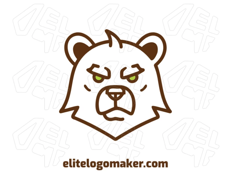 Creative Brown Bear Head - Creative Logo Concept Creative brown bear head in mascot style with a dynamic layout that adds personality and energy to your design.