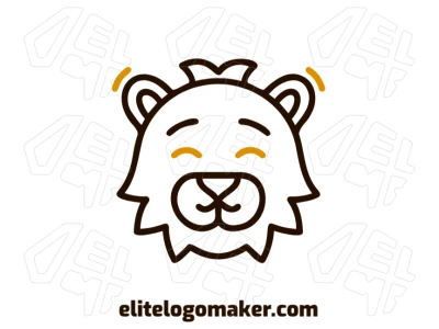A cool creative image of a cat head with a symmetrical design, perfect for creating a unique and customizable logo.