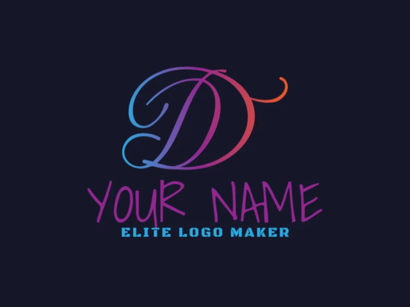 This logo features an eye-catching, elegant cursive letter "D" in a gradient shape, offering a cheap yet stylish design for your brand.