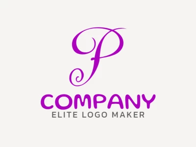 A prominent, elegant logo featuring a cursive letter 'P' in an initial letter style, creating a refined and timeless shape.