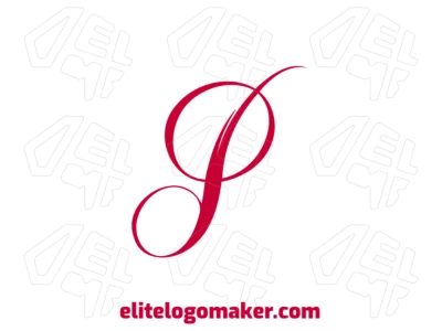 An interesting cursive letter 'P' with a unique design, combining elegance and creativity to form a captivating visual element.