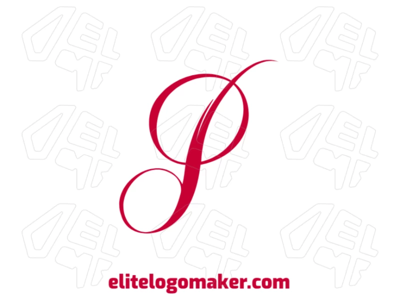 Cursive Letter 'P' With Interesting Design Rapid Logo Builder An interesting cursive letter 'P' with a unique design, combining elegance and creativity to form a captivating visual element.