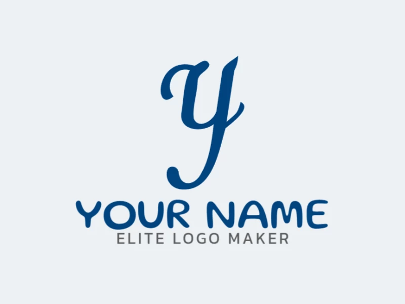 Quality logo design featuring a cursive letter 'Y' in an initial letter style, exuding elegance and sophistication.