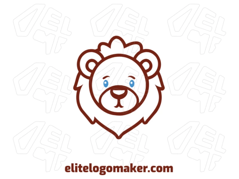 Cheap minimalist logo with a customizable lion head design, delivering clean lines, modern aesthetics and versatile visual identity.