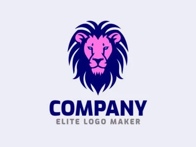 A charming mascot-style lion logo design, radiating warmth and playfulness, perfect for youthful brands.