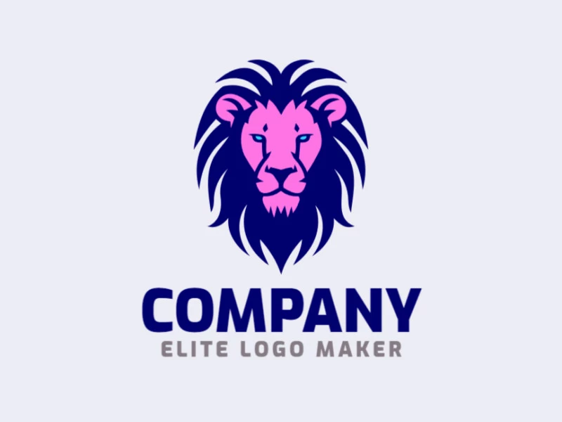 A charming mascot-style lion logo design, radiating warmth and playfulness, perfect for youthful brands.