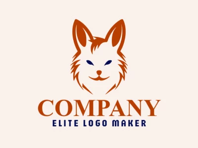 Professional logo in the shape of a dog with creative design and simple style.