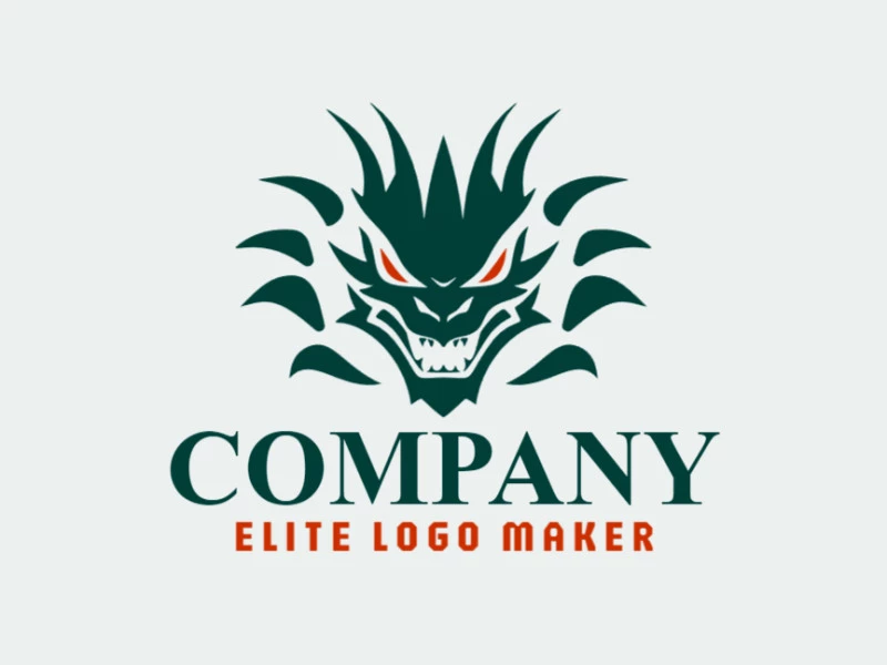 Simple logo in the shape of a dragon with creative design.