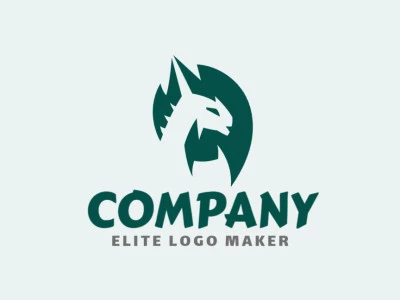 Logo in the shape of a dragon with green color, this logo is ideal for different business areas.