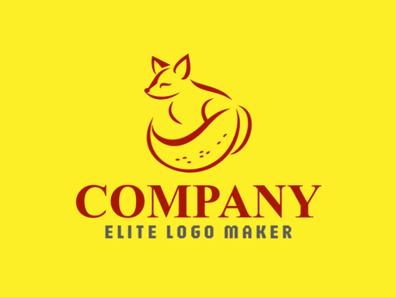 An eye-catching animal logo design maker featuring a dynamic fox, perfect for creating a bold and modern visual identity.