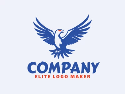 Professional logo in the shape of an eagle with creative design and abstract style.